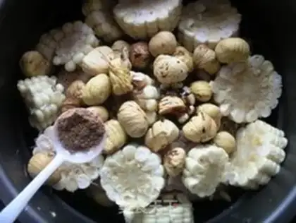 Make Corn plate chestnuts step 7