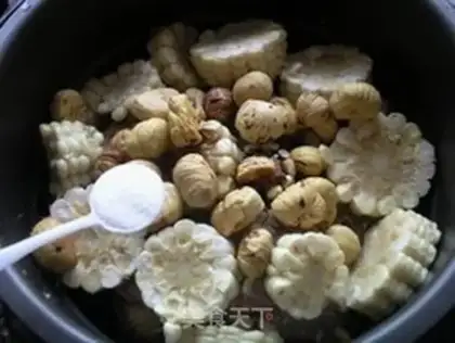 Make Corn plate chestnuts step 8