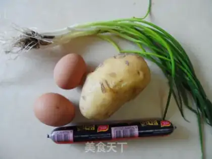 Make Potato and ham pancakes step 0