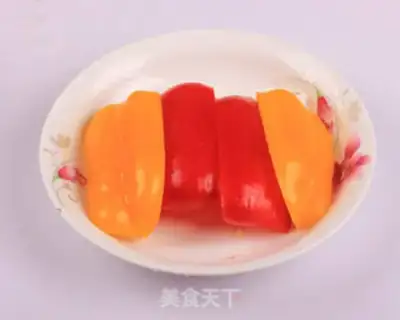 Make A five-colour vegetable tower step 1