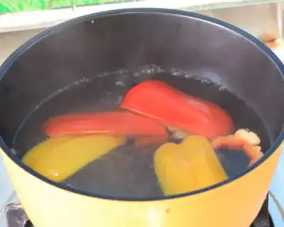 Make A five-colour vegetable tower step 4