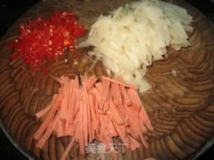 Make Ham field radish step 1