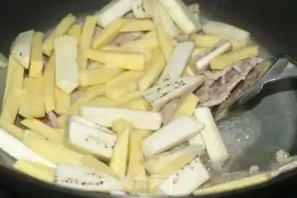 Make Chestnut potato cheese step 3