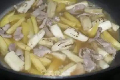 Make Chestnut potato cheese step 5