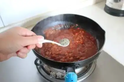 Make A bacon pizza with pasta step 14