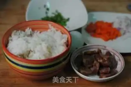 Make Weenie egg fried rice step 0