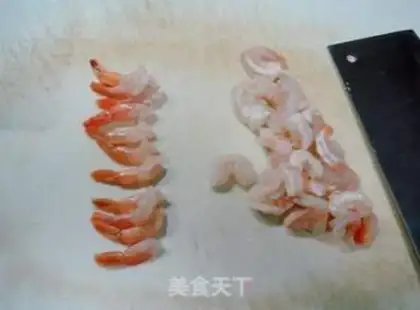 Make Shrimp tofu step 1