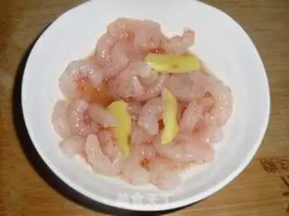 Make Gold needle fan steamed shrimp step 2
