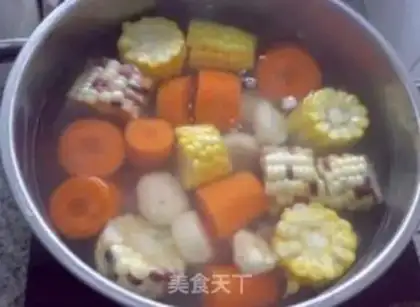 Make Corn radish liver soup step 2