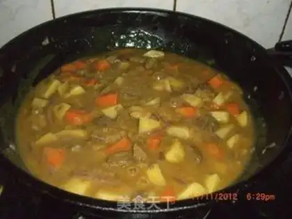 Make Curry beef rice step 8