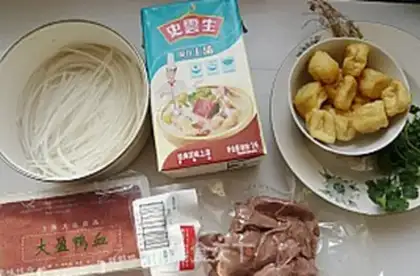 Make Duck blood fan soup step 0