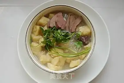 Make Duck blood fan soup step 6