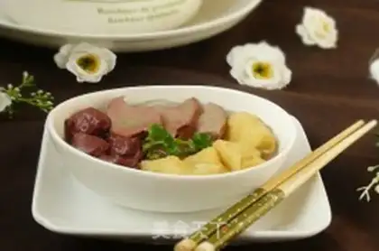 Make Duck blood fan soup step 7