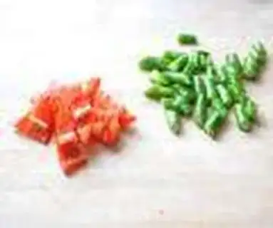 Make Two peppers and five flowers step 1