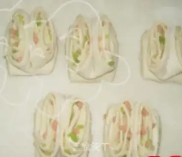 Make Onion ham rolls step 17