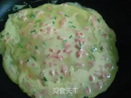 Make Ham onion pancakes step 4