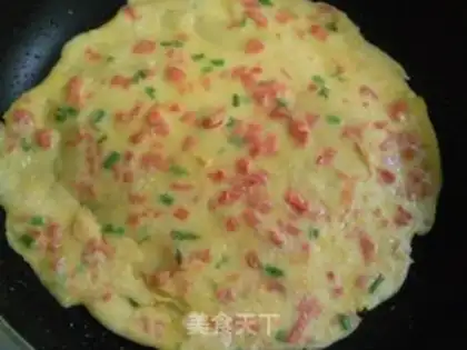 Make Ham onion pancakes step 5
