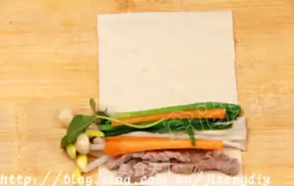 Make Tofu rolls step 7