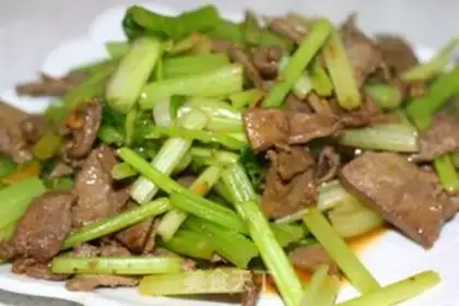 Make Celery fried liver step 6