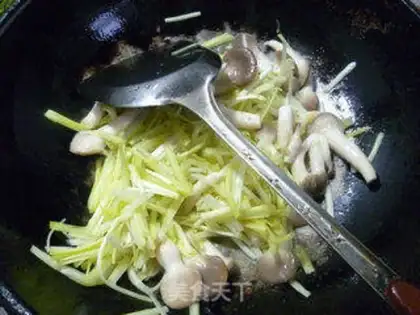Make The sprouts, the mushrooms step 4