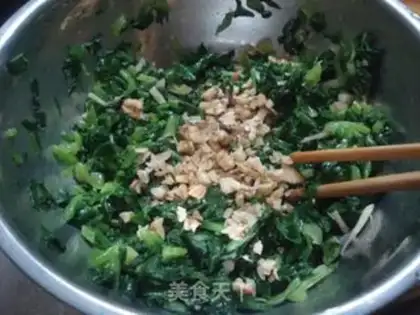 Make The spinach tower step 3