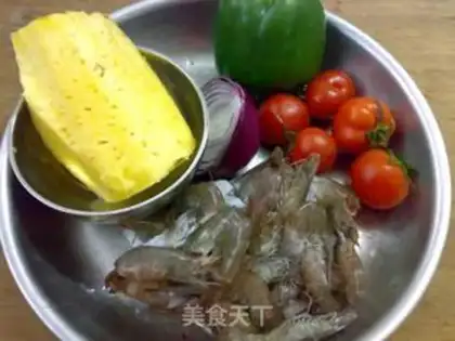 Make Shrimp with fresh fruit step 0