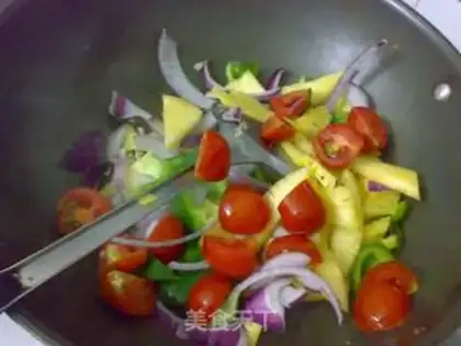 Make Shrimp with fresh fruit step 5