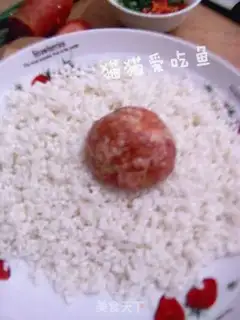 Make Pearl rice balls step 6