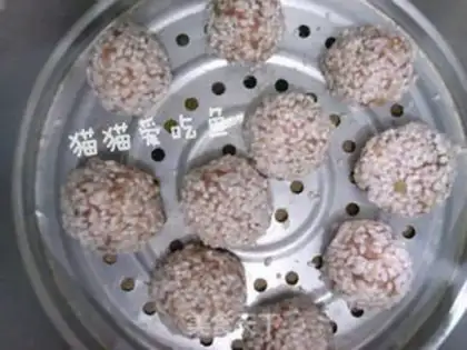 Make Pearl rice balls step 8