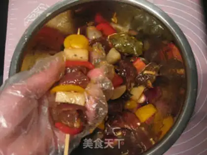 Make Five-coloured meat string step 3