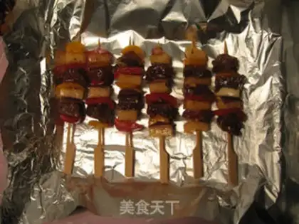 Make Five-coloured meat string step 4