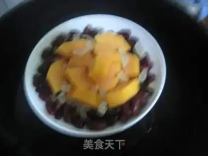 Make Red bean steam papaya step 2