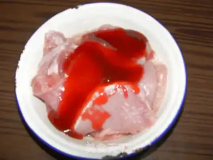 Make Honey sauce and roast meat step 1