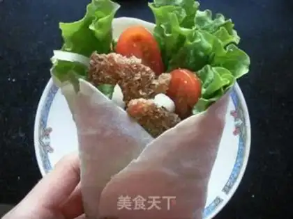 Make Mexican chicken rolls step 9