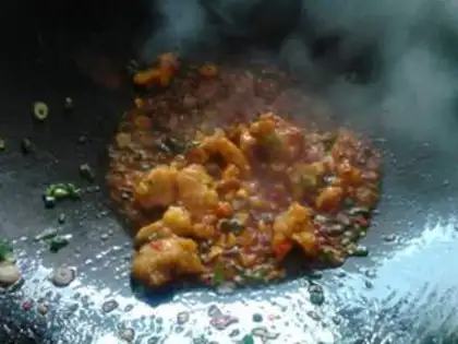 Make Fish and fried chicken step 7