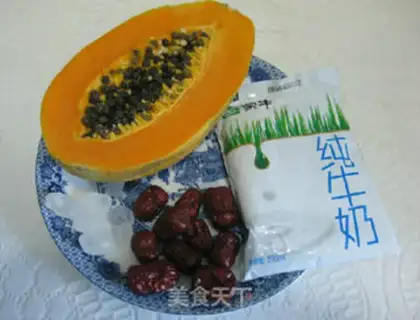 Make Cook papaya date milk step 0