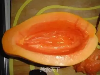 Make Fruit papaya step 2