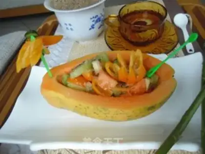 Make Fruit papaya step 3