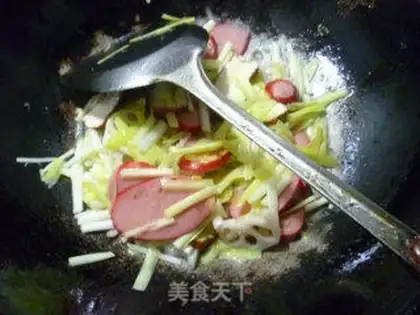Make Cream sprouts and red sausages step 11