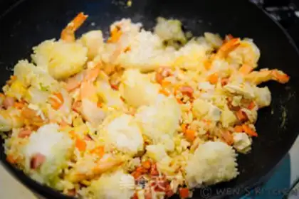 Make Shrimp rice step 3