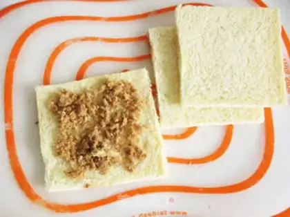Make Ham cheese sandwich step 2