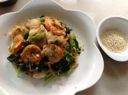Make Scalloping spinach step 5