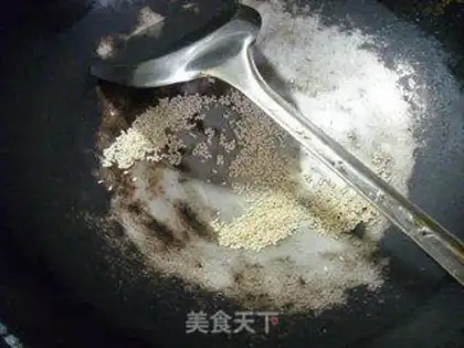 Make White sesame fried Japanese pumpkins step 4