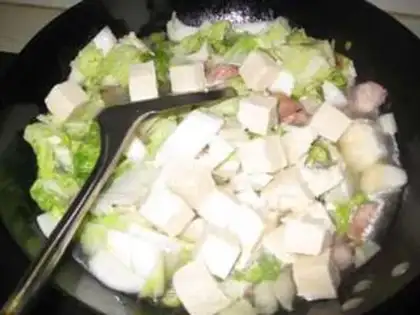 Make Frozen tofu cabbage step 4