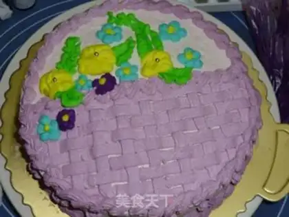 Make Basket cake step 16