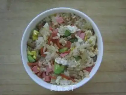 Make Ham and rice step 9