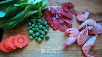 Make Sausage rice step 1