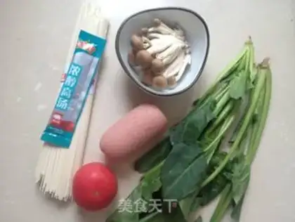 Make Fresh bouquet soup noodles step 0