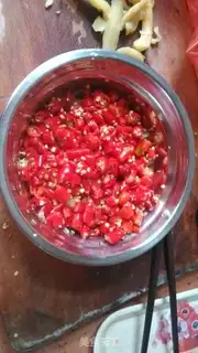 Make Pepper chopping step 6