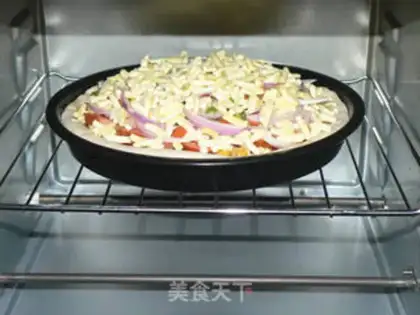 Make Baked sausage mushroom pizza step 22